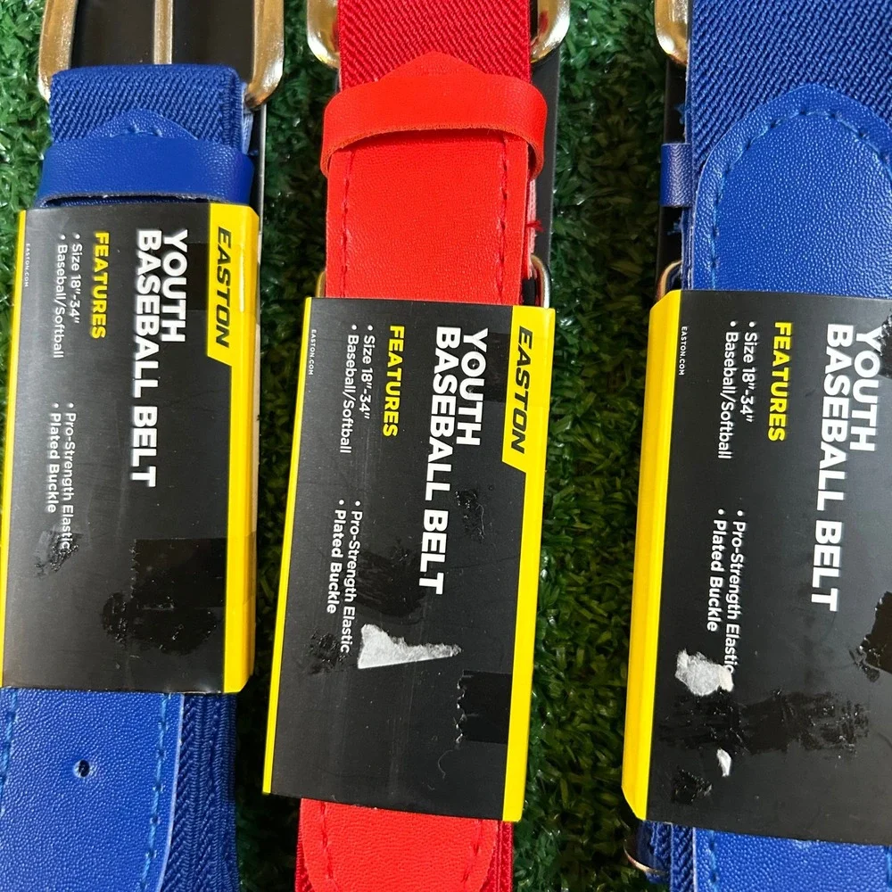 Easton Youth Baseball Belt Lot of 3 Elastic Pro-Strength Buckle Size 18